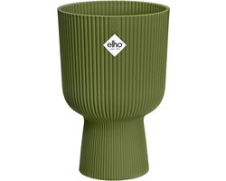 Elho Vibes Fold Coupe 14 - Bloempot voor Binnen - 100% Gerecycled Plastic - Ø 13.9 x H 21.0 cm - Varengroen