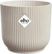 Elho Vibes Fold Rond 47 - Grote Bloempot voor Binnen - 100% gerecycled plastic - Ø 47 x H 43.6 - Linen white