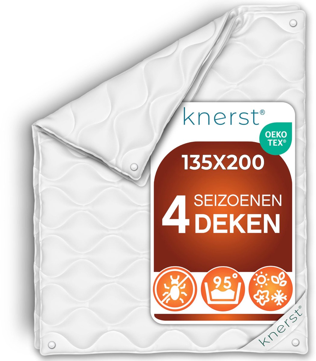 SnelShoppen - KNERST® 4 Seizoenen Dekbed 135x200 - Ademend Microvezel Dekbed - Warm Winter- en Licht Zomer Dekbed - Wasbaar Beddeken voor Comfortabel
