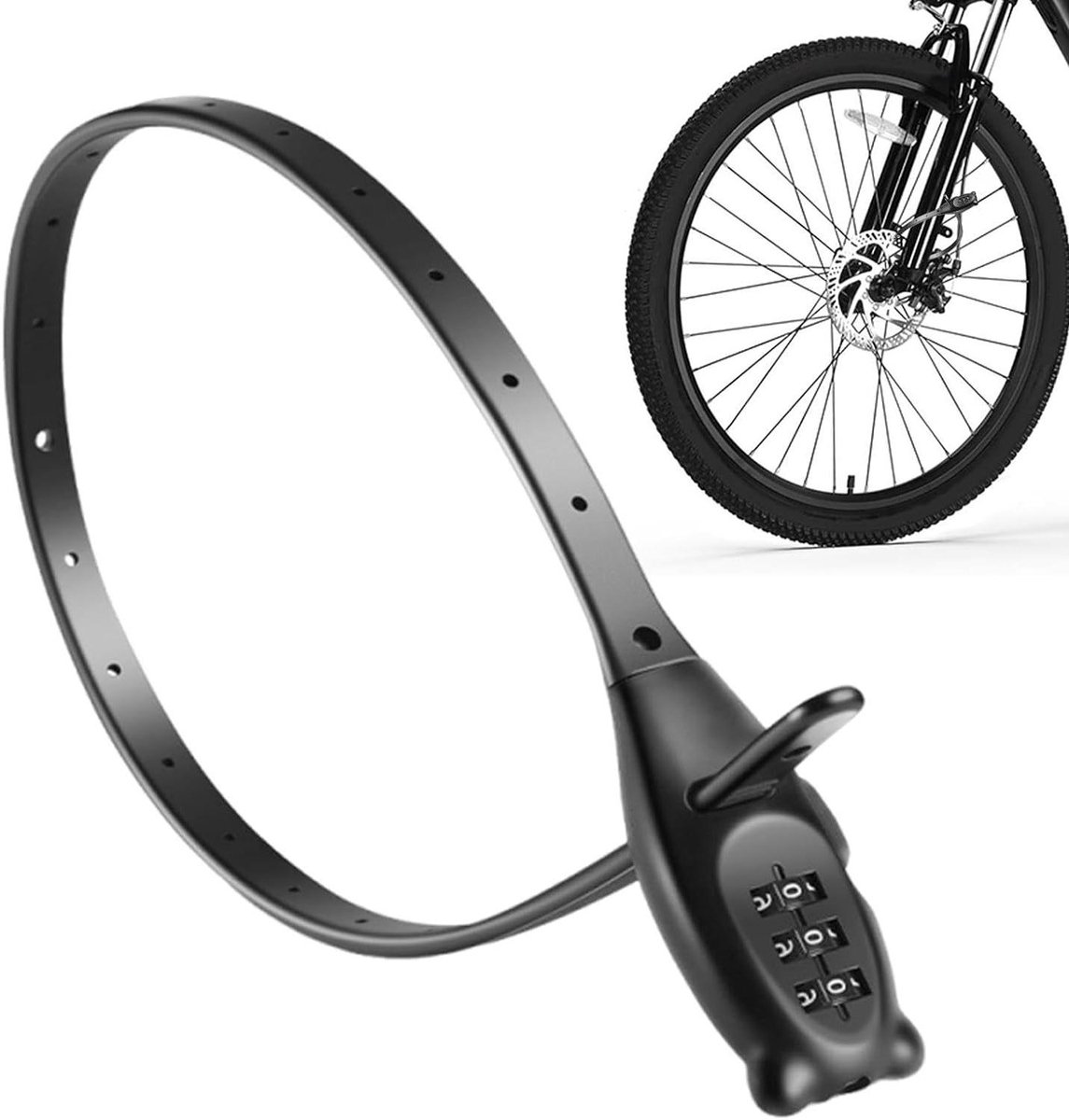 Fietsslot Combinatieslot - Rits Slot Veiligheidsslot - Spullen Beveiligen - Sleutelvrije Toegang - 475 cm - Zwart