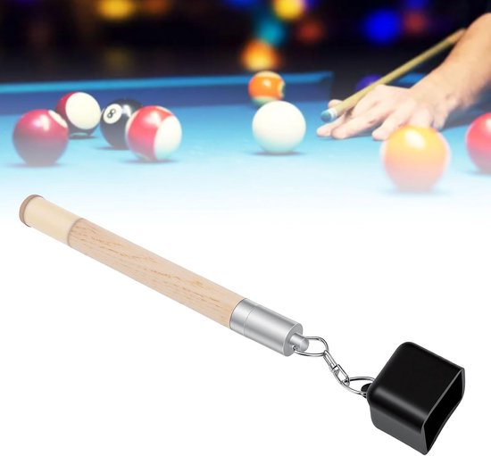 Poolkeu Krijthouder - Biljartkrijt Houder - Biljart Spelen - 2-in-1 Gereedschap - 19 x 3 x 3 cm - Houtkleur — afbeelding 5
