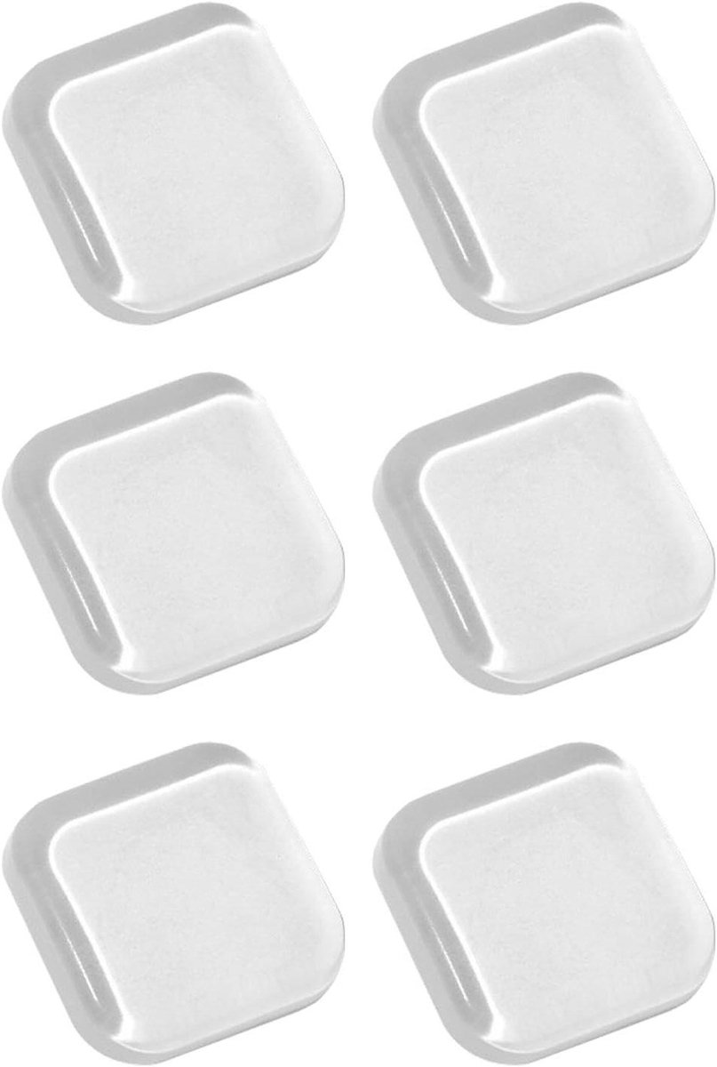 Deurklinkstoppers - Deurstoppers muur - Muren beschermen - Zonder boren - 6 stuks - Transparant