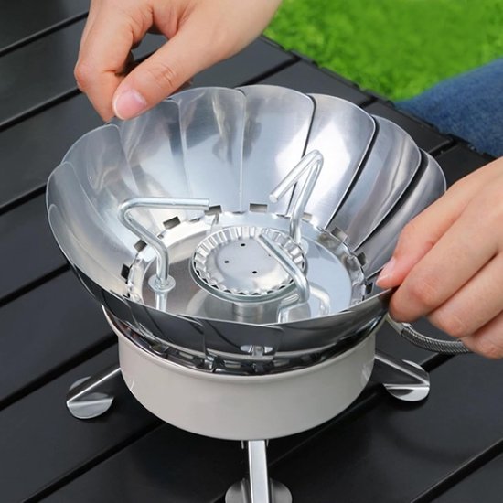 Camping Kooktoestel - Gasbrander Outdoor - Kamperen en Picknicken - Opvouwbaar RVS - 13 cm Hoog - Zilver van Camping — afbeelding 3