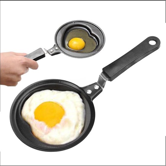 Omelet Pan - Koekenpan Ei - Ontbijt Maken - Octopus Vorm - Mini - Zwart — afbeelding 2