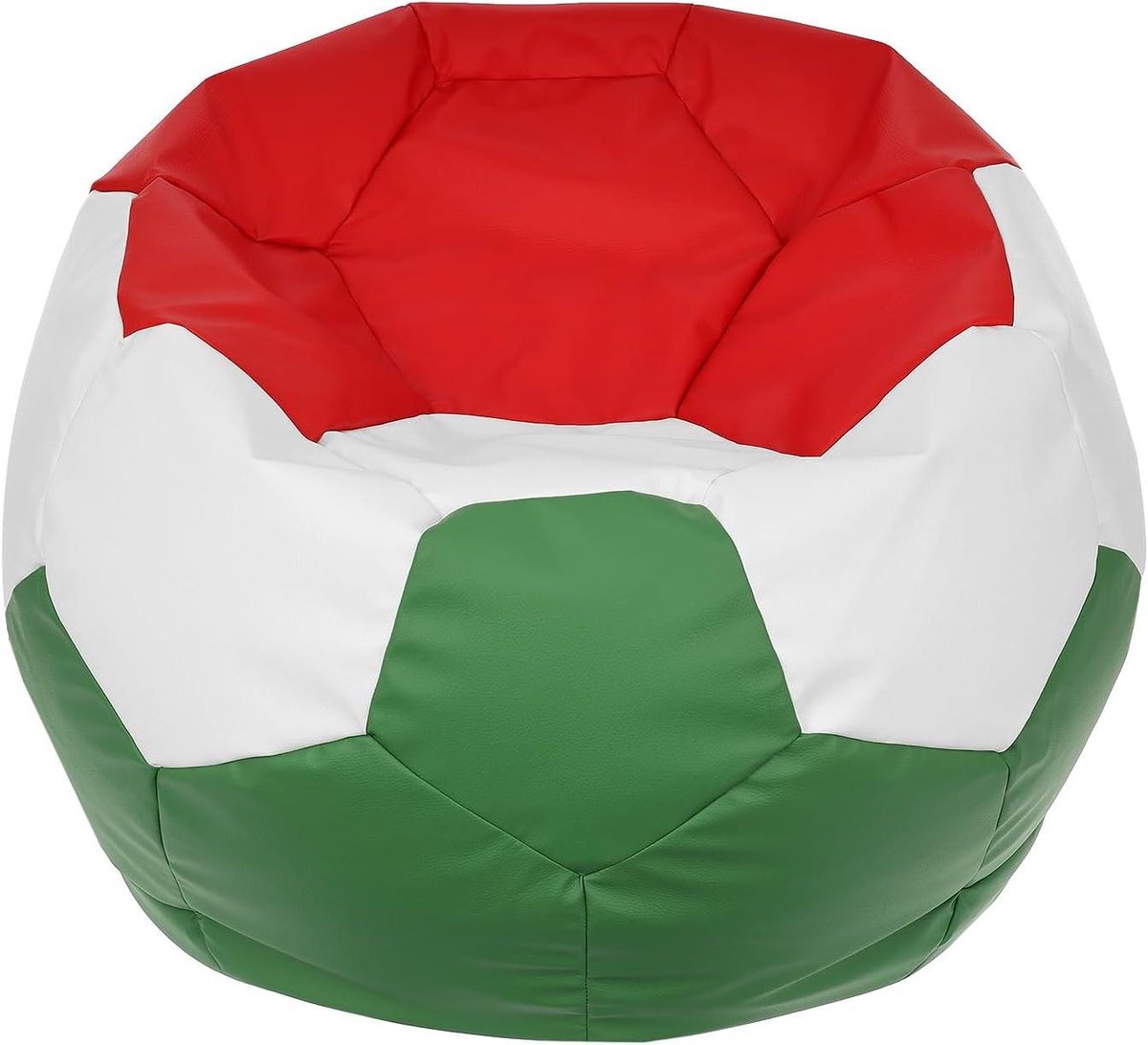 Zitzak Voetbal - Poef Zetel - Ontspannen Zitten - Faux Leder - 90 x 55 cm - Italië