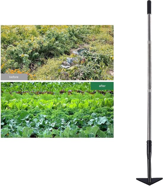 Verstelbare Schoffel - Tuin Schoffel - Onkruid Wieden - Roterende Kop - 145 cm - Zwart — afbeelding 3