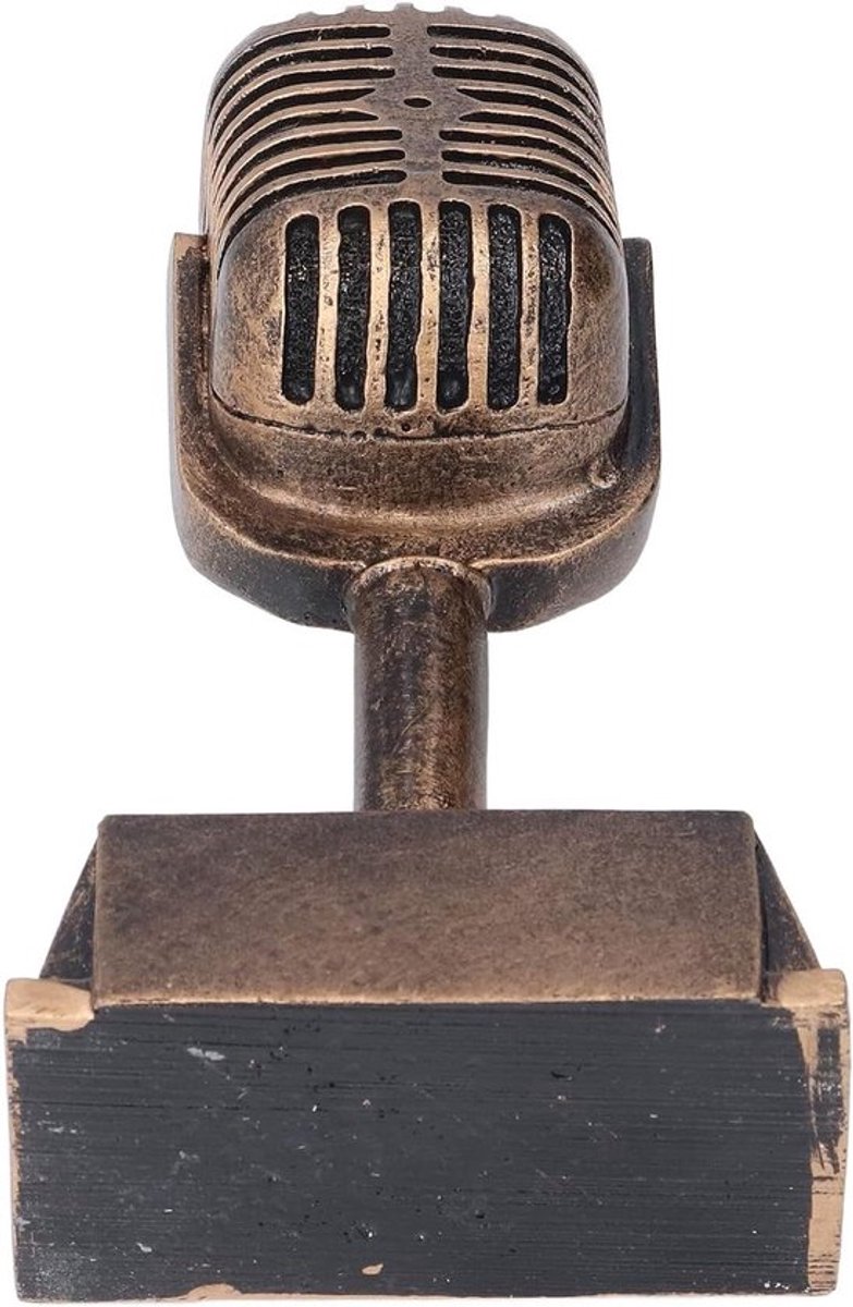 Decoratieve Muziekprijs Trofee Microfoon Ornament van Synthetische Hars voor Thuis Zingen Competitie