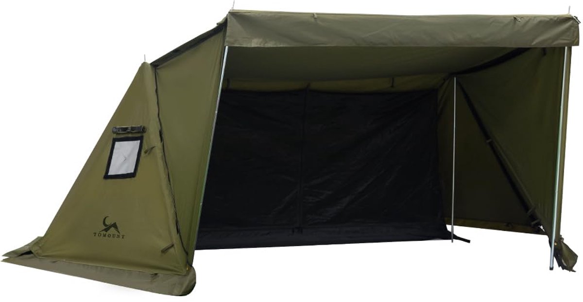 SnelShoppen - Huistent van Katoen voor 1 Persoon - Minilite Schuiltent met Binnentent en Ovengat voor Tentkachel - Ideaal voor Camping, Wandelen en Tr