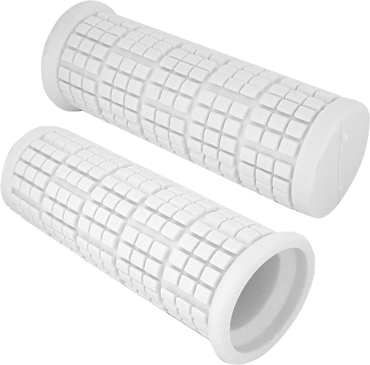 Fiets Handvatten - Stuur Handvatten - Comfortabel Fietsen - Zacht Grip - 22x85mm - Wit