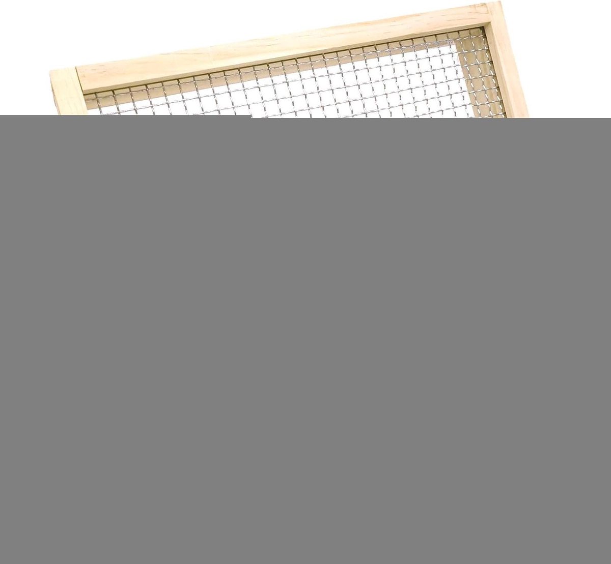 Grondzeef Tuinieren - Compostzeef Bodemzeef - Zaden Scheiden - Duurzaam Hout Metaal - 36 x 30 x 6 cm