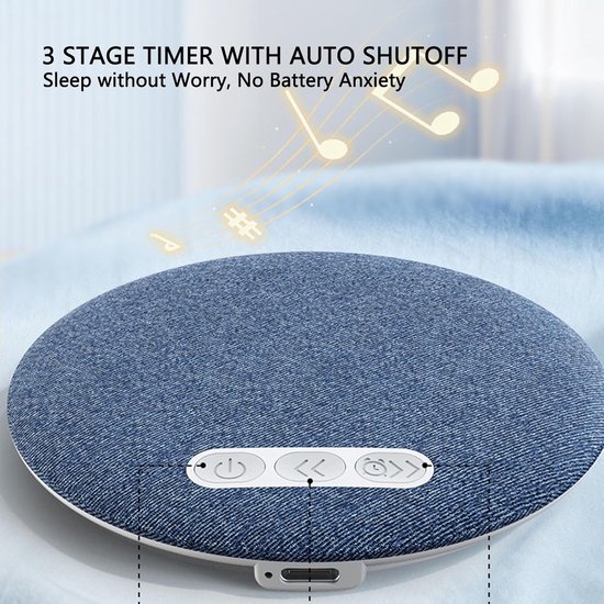 Kussenspreker Bluetooth - Slaapspeaker Dun - Diepe Ontspanning - Automatische Uitschakeltimer - 11mm Dik - Wit — afbeelding 5