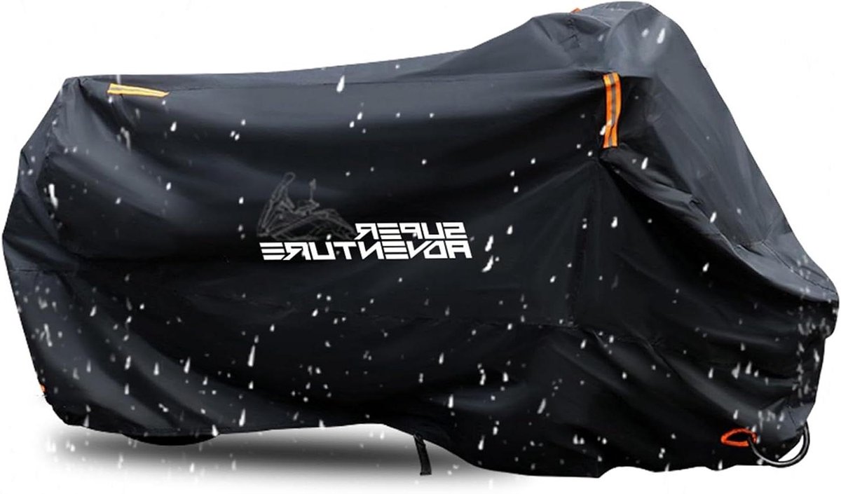 Motorhoes Waterdicht - Motorfiets Regenhoes - Motor Beschermen - Oxford Stof PU UV - Universeel - Zwart