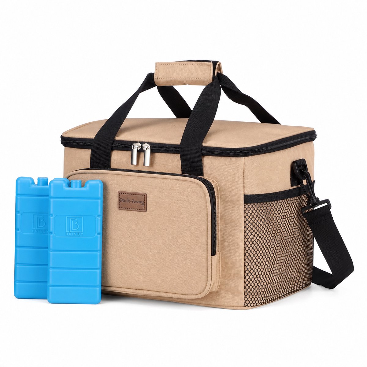 Packaway 4 Laags Geïsoleerde Koeltas - Lunchtas 15 liter - Beige