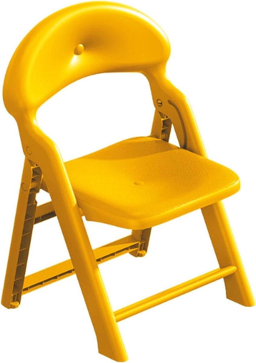 Kinderklapstoel - Inklapbare kinderstoel - Veilig Zitten - Stevige anti-wobbel ondersteuning - 66 x 10 x 66 cm - Geel