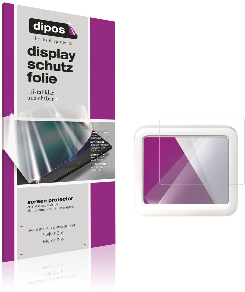 dipos – 4x Beschermfolie geschikt voor SwitchBot Meter Pro | Krasbestendige & heldere Screenprotector Ultra-Thin
