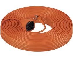 SnelShoppen - Miratic Verlengsnoer Buiten 20M - Tuinverlengkabel met Één Stopcontact Schuko PVC 3x1mm² IP20 - Ideaal voor Feest, Camping en Tuin