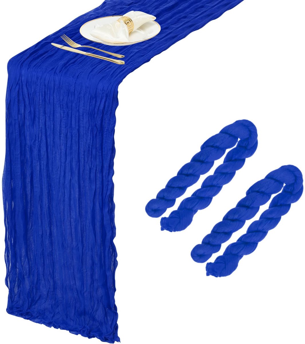 Dailygoods - Cheesecloth Tafelrunner - 2 Stuks voor Feestelijke Decoratie