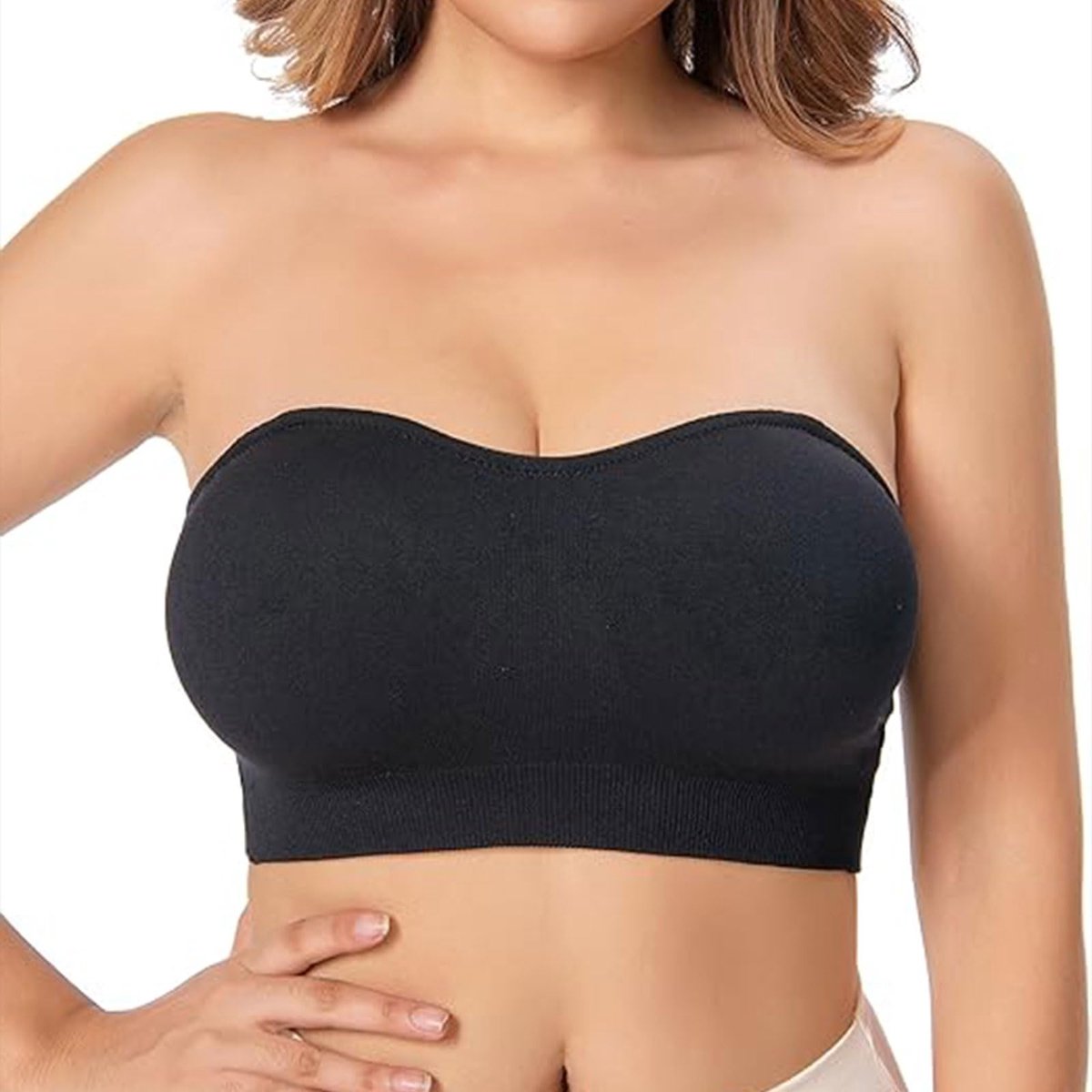 Dailygoods - L-vormige Strapless Bh voor Vrouwen Zonder Beugels Met Push-Up Effect