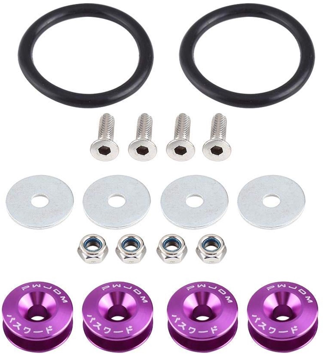 Dailygoods - Autobumper Bevestigingsset - Aluminium Bumper Ring Bevestigingsset voor Bouten