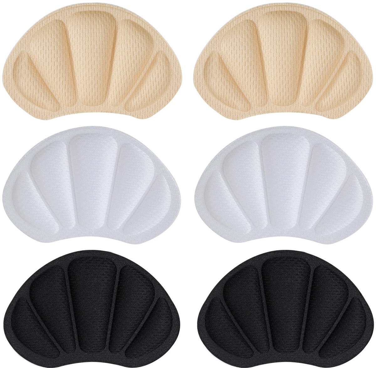 Dailygoods - 3 Paar Hielbeschermers Schoeninlegzolen voor Comfortabel Draagcomfort