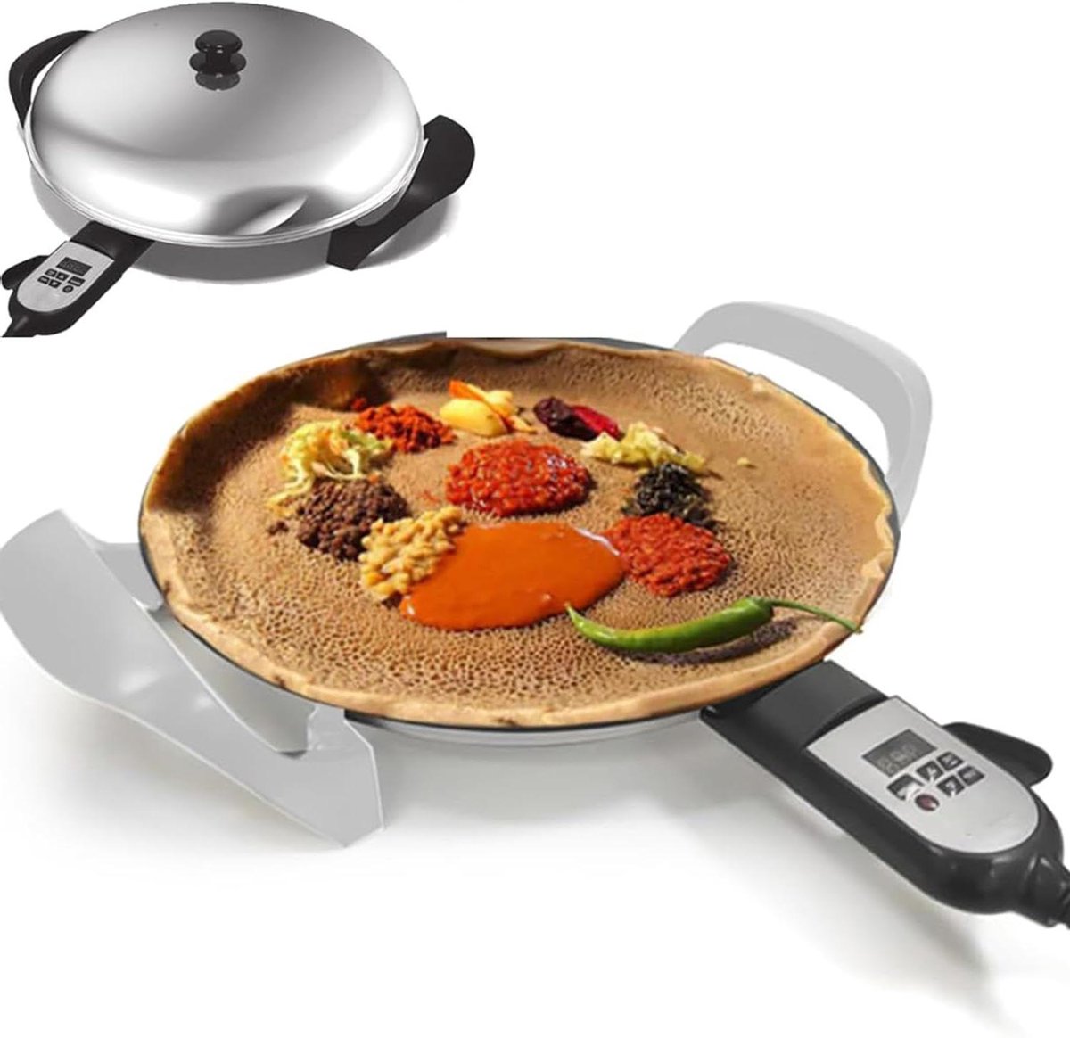 Elektrische Bakplaat - Bakplaat Koekenpan - Gelijkmatig Koken - Digitale Warmteregeling - N.v.t. - Zwart