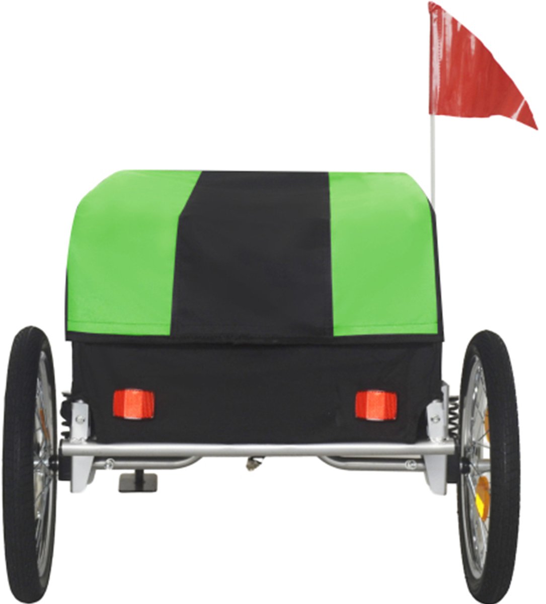 HAUSS SPOLE Fietskar - Opvouwbaar - 69 x 48 x 34 cm - Staal En Oxfordstof - Groen Zwart - Voor Boodschappen Kamperen En Vervoer