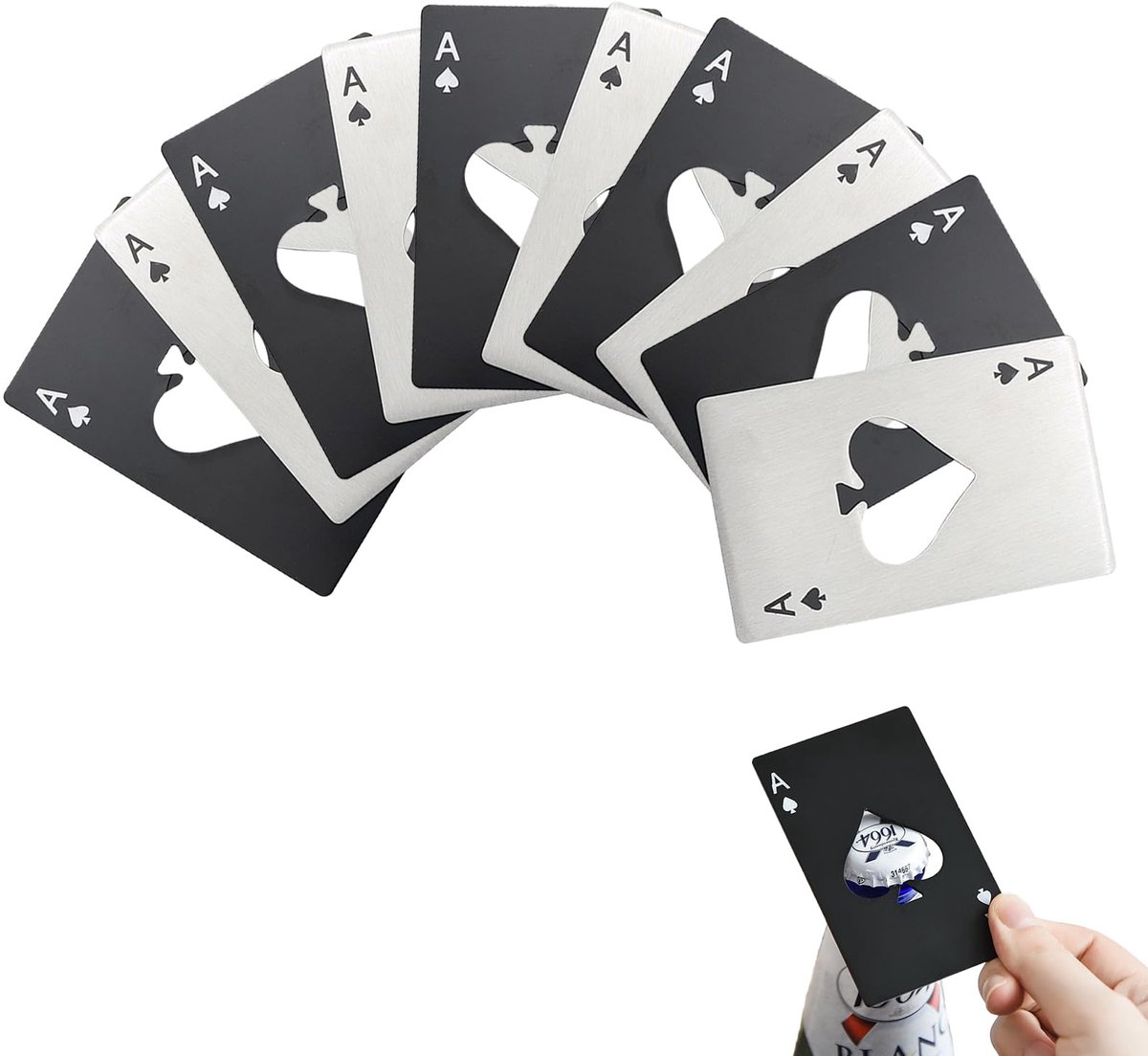 Dailygoods - 10 Stuks Flesopeners - Creatief Ontwerp in Poker Card Stijl