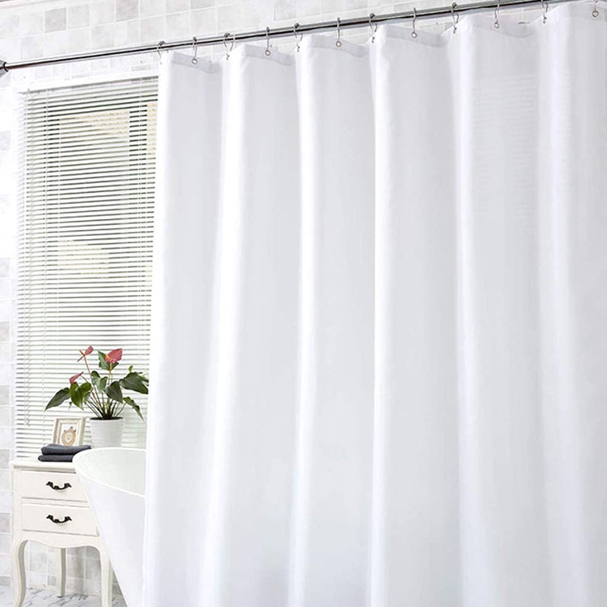 Dailygoods- Douchegordijnvoering 182x182 cm - Waterdicht - Machinewasbaar - Ademend - Vuilafstotend - Zacht materiaal - Douchegordijn