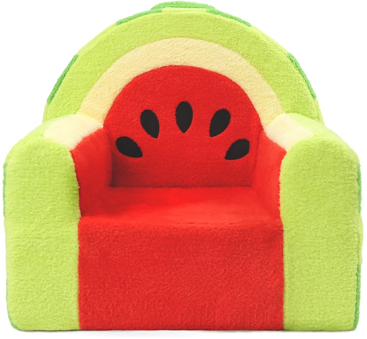 Dailygoods- Kinderbank Comfortabele Foam - Peuterbank - Zacht Fluweel - Watermeloen Design - Spelen/Leren - Geschikt voor peuters - Peuterstoel