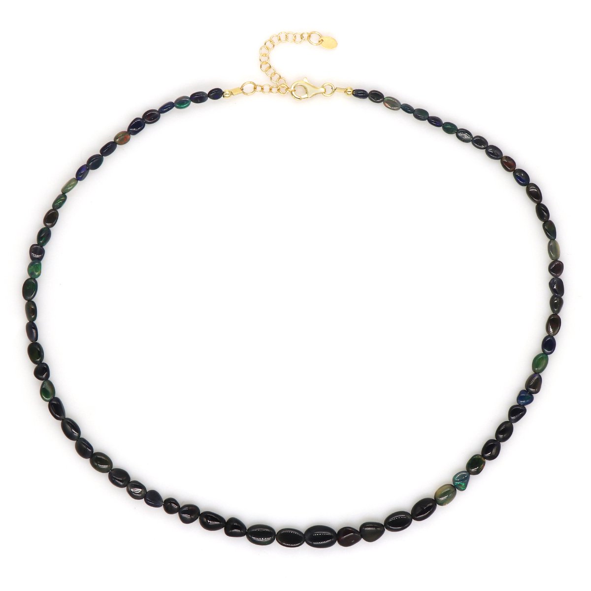 Cavill - Verstelbare 925 Sterling Zilveren Ketting - Luxe Mezezo Opaal Ketting 29,3 ct - Handgemaakt Ethiopische Opaal Sieraden - Uniek & Modieus