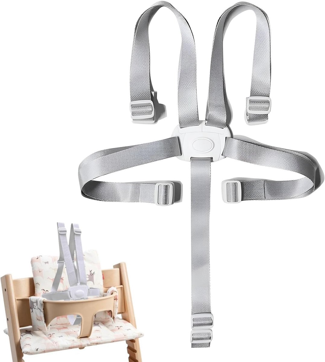 Dailygoods - Veiligheidsgordel voor Kinderstoel - 5-puntsgordel voor Baby's en Peuters