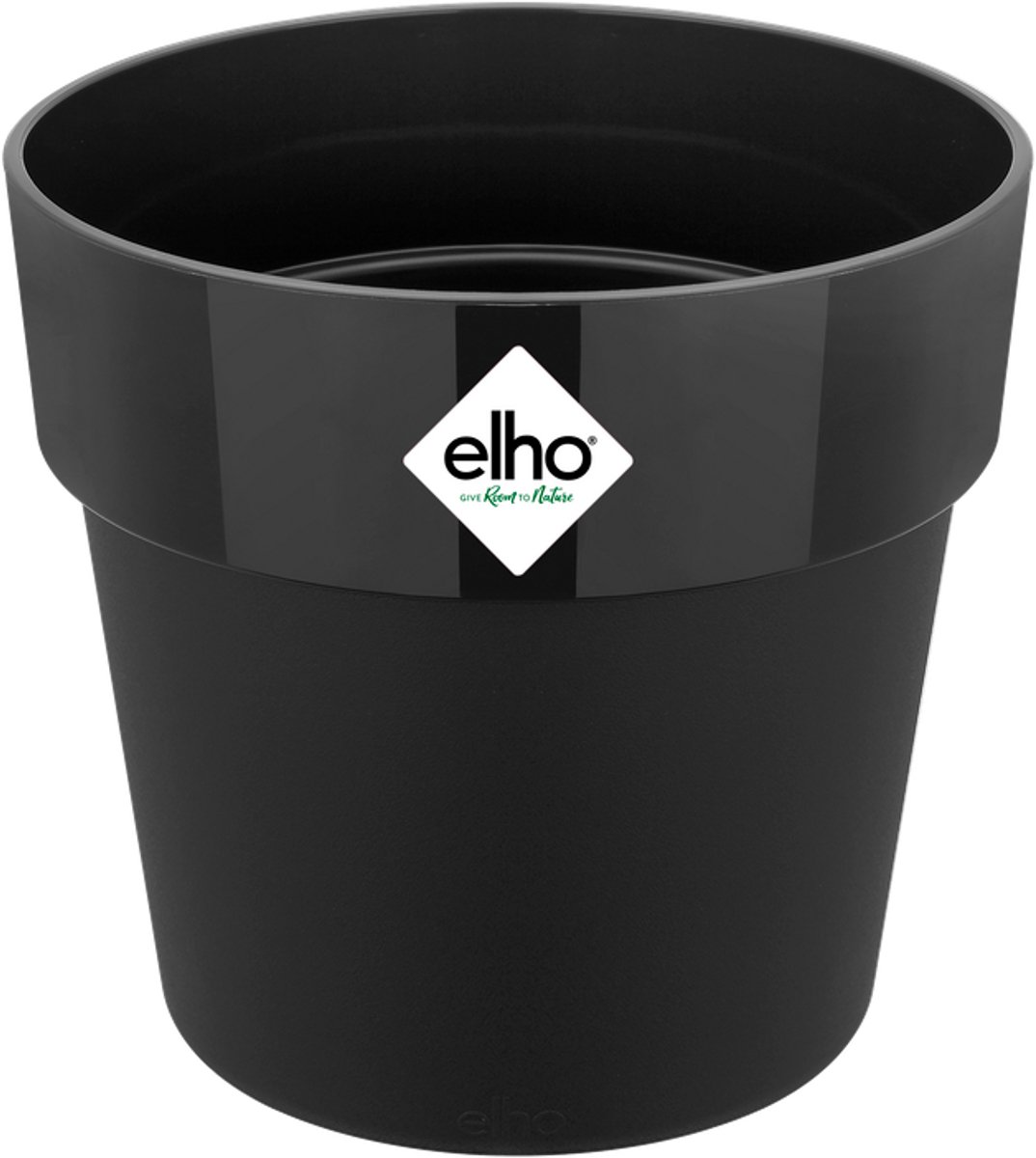 Elho B.for Original Rond 14 - Bloempot voor Binnen - 100% Gerecycled Plastic - Ø 13.7 x H 12.5 cm - Living black