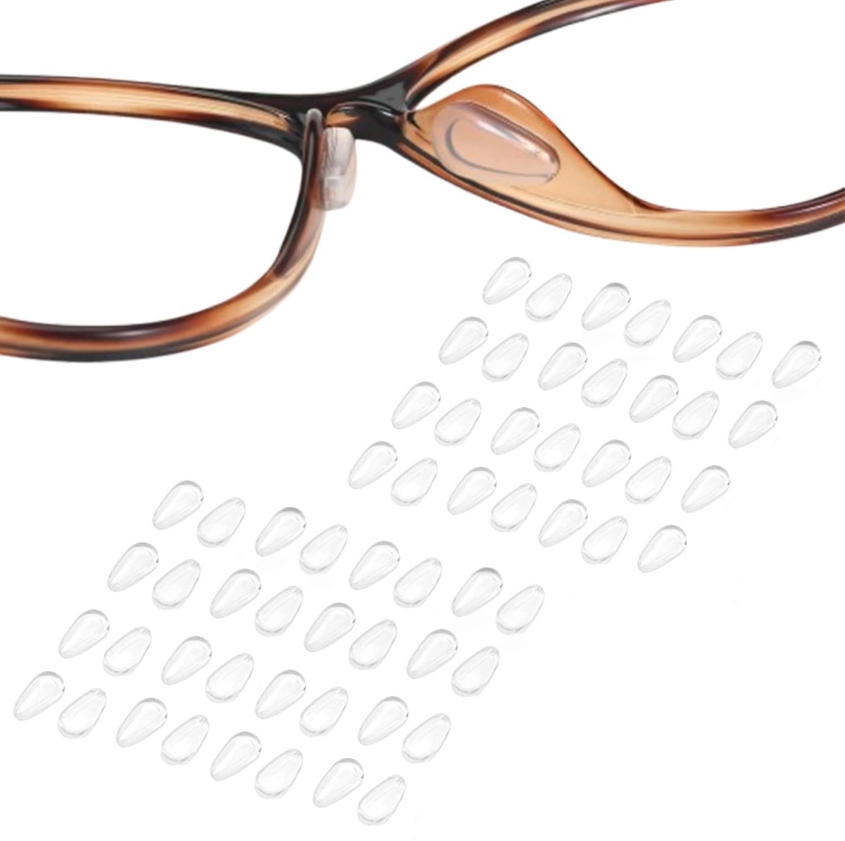 Dailygoods - 30 Paar Antislip Neuspads voor Brillen - Siliconen Neuspads voor Zonnebrillen