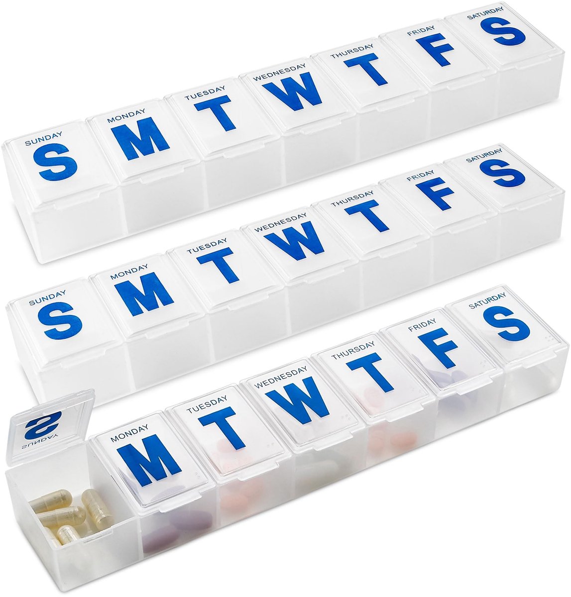 Dailygoods - Weekly Pill Organizer - 7-Dagen Medicijn Planner