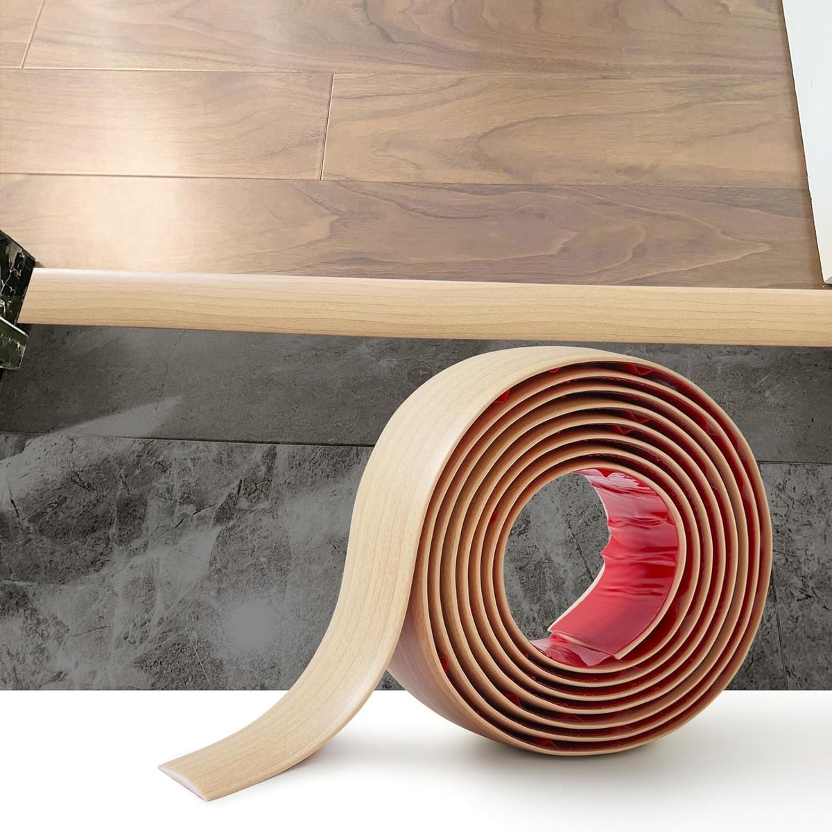Dailygoods- Vloerovergangsstrip 3 Meter - Zelfklevende PVC - Laminaatvloerbedekking - Vlak