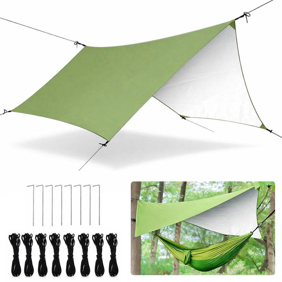 Dailygoods - Ultralight Camping Tent Tarpaulin - Multifunctionele Bescherming voor Buitenactiviteiten