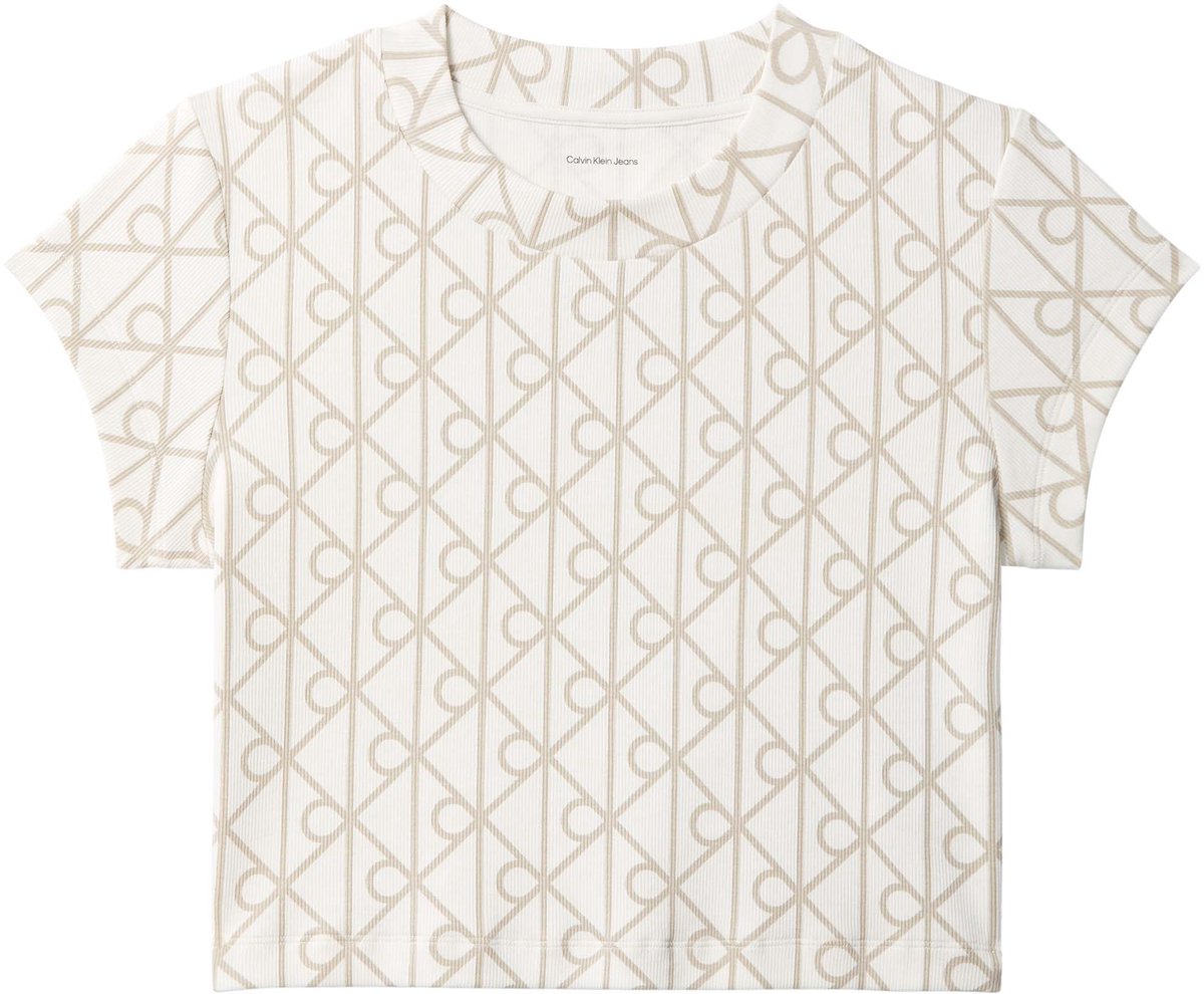 Ck Jeans A- Monologo Baby Tee T-Shirt Fashion Wear Vrouwen Wit