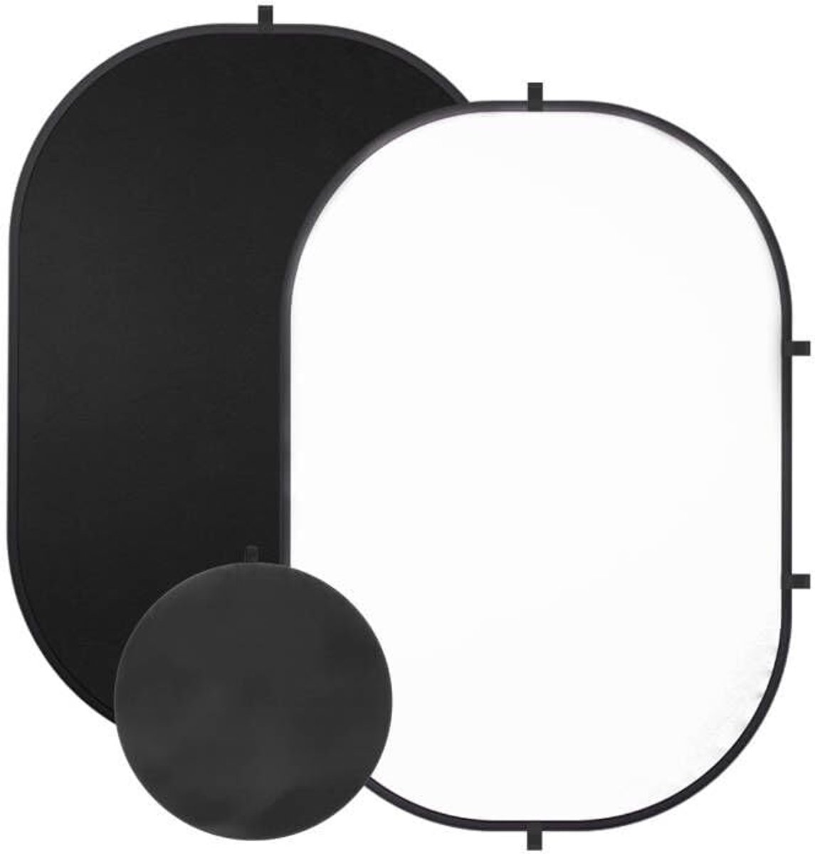 Dailygoods - Wit Zwart Fotografie Achtergrond 150x200cm Dubbelzijdig Pop Up