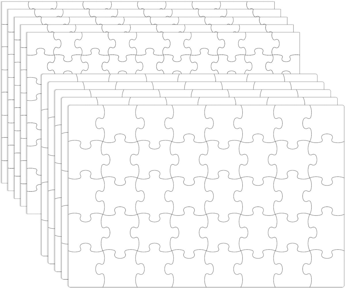 Dailygoods - 10 Blanke Sublimatie Puzzels voor Volwassenen - Creatief DIY Puzzelen