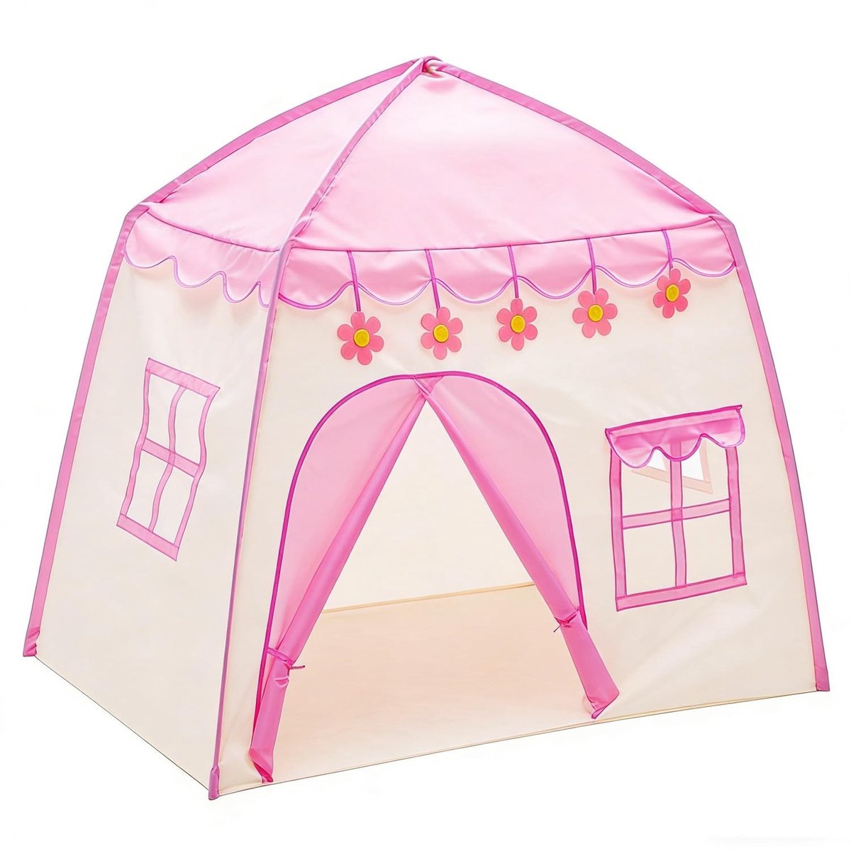 Dailygoods- Kindertipi Opvouwbaar - Speeltent voor Kinderen - Pop-up Babytent - Yurt Speelhuis - Lichtgewicht met Opbergtas - 130 x 100 x 130 cm