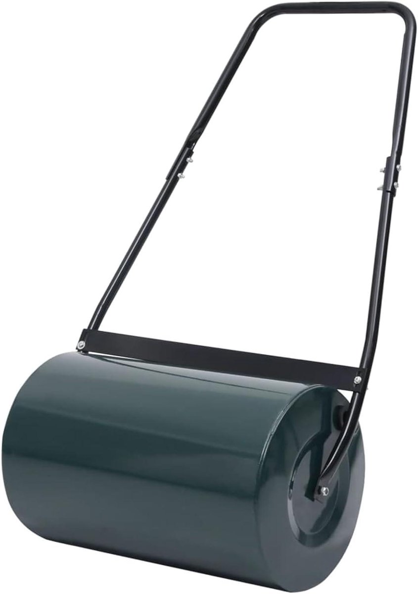 Gazonwals - Grasroller Bodemwals - Gazon Onderhoud - Vulbaar met Water Zand - 63 cm Breed - Groen Zwart