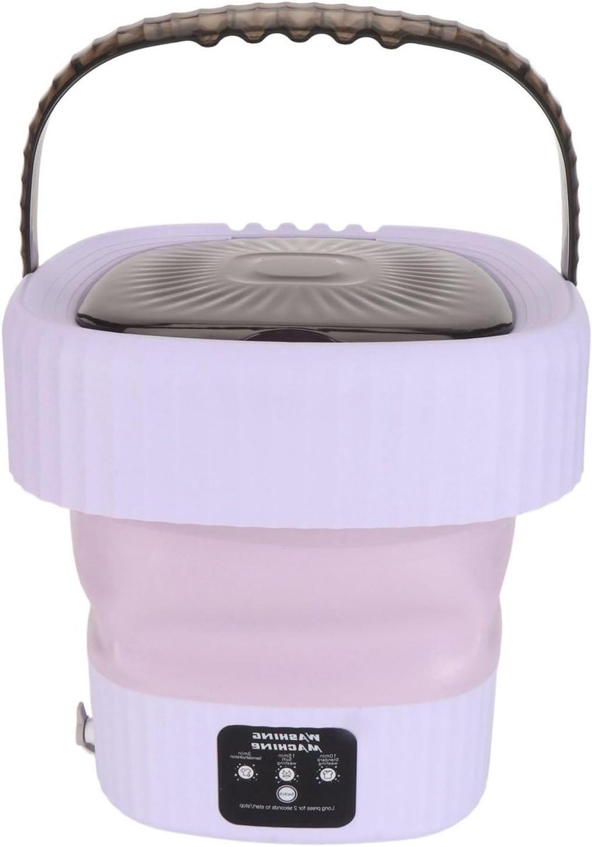 Draagbare Wasmachine Mini Wasmachine Opvouwbaar Kleine Wasjes Doen Geluidsarme Motor 10 Liter Wit