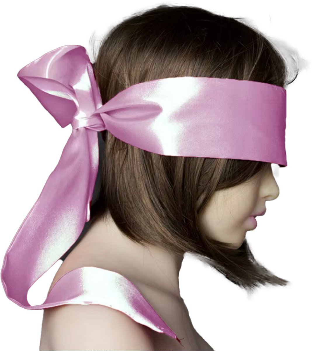Roze satijnen Blinddoek - Bondage doek - BDSM - 150/10cm - Satijn - Roze - 1 stuk - Polyester - CHPN