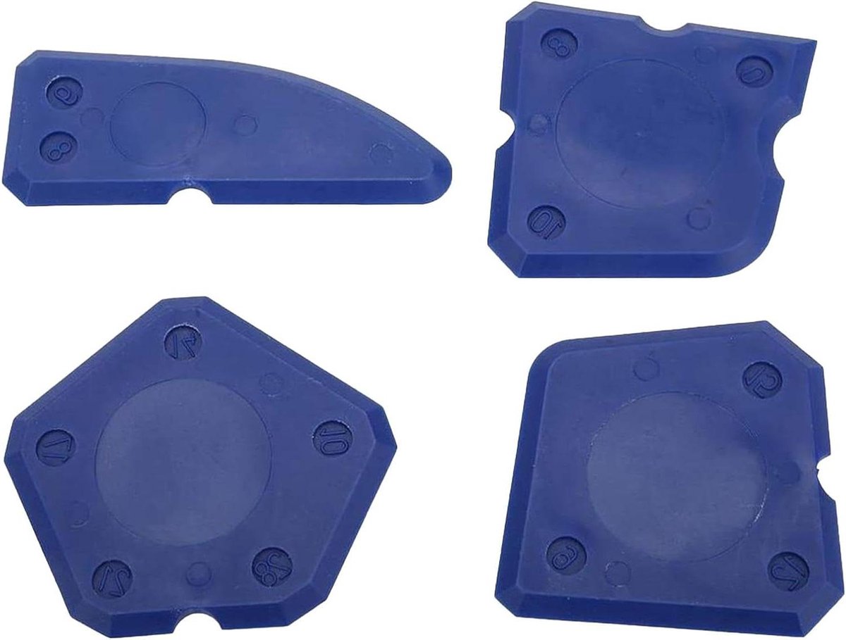 Stickerschrapergereedschap Set - Lijmverwijderaar Schraper - Vlekken Verwijderen - 4 Delige Set - Niet Gespecificeerd - Blauw