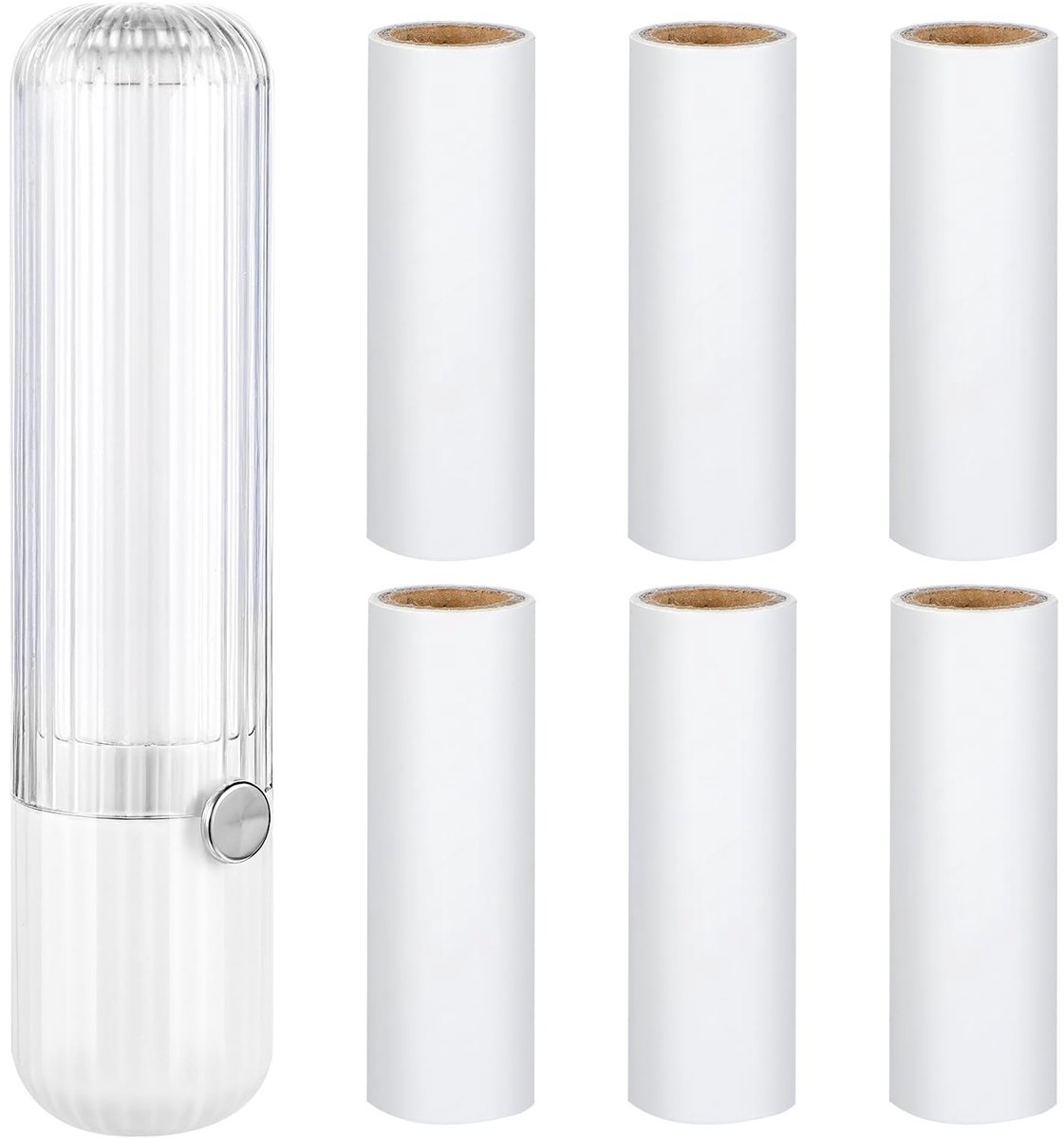 Dailygoods - 7 Rollen Lintroller met Dispenser - Extra Plakkerige Haarverwijderaar voor Kleding en Meubels