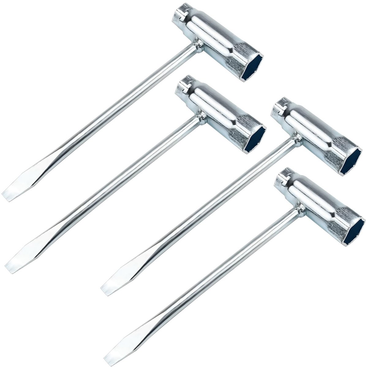Dailygoods- Bougiesleutel 13mm - Bougiesleutel 19mm - Sleutelhanger - Set van 4 - Kettingzaagsleutel - Hoogwaardige kwaliteit - Sleutel