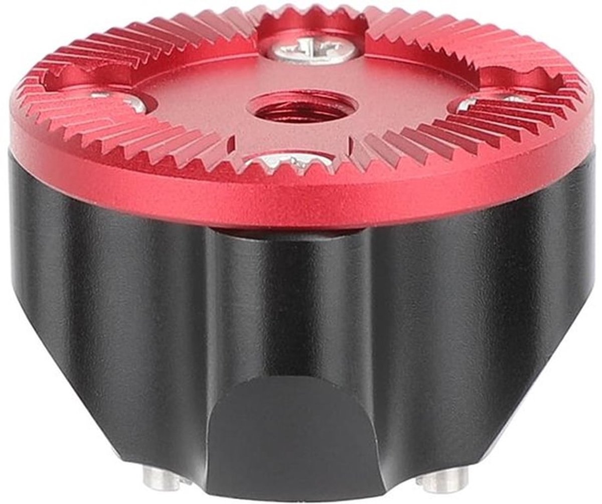 - M6 Rosette - Anti-Twist Accessoirehouder - Rood/Zwart - Voor stabiele bevestiging - Geschikt voor camera accessoires - Robuuste construct...
