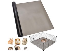 - Cavia Beddengoed - Waterdichte Kooi Voering - Zwart - Herbruikbare Plas Pads - Geschikt voor Cavia's en Konijnen - 45 x 300 cm