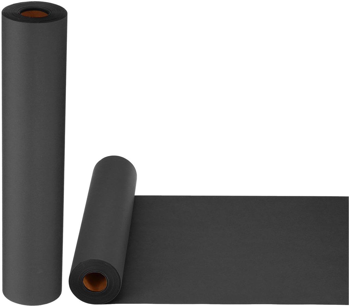 Dailygoods - Verpakkingspapier - 2 Stuks 12 x 1200 inch Zwart Kraftpapier