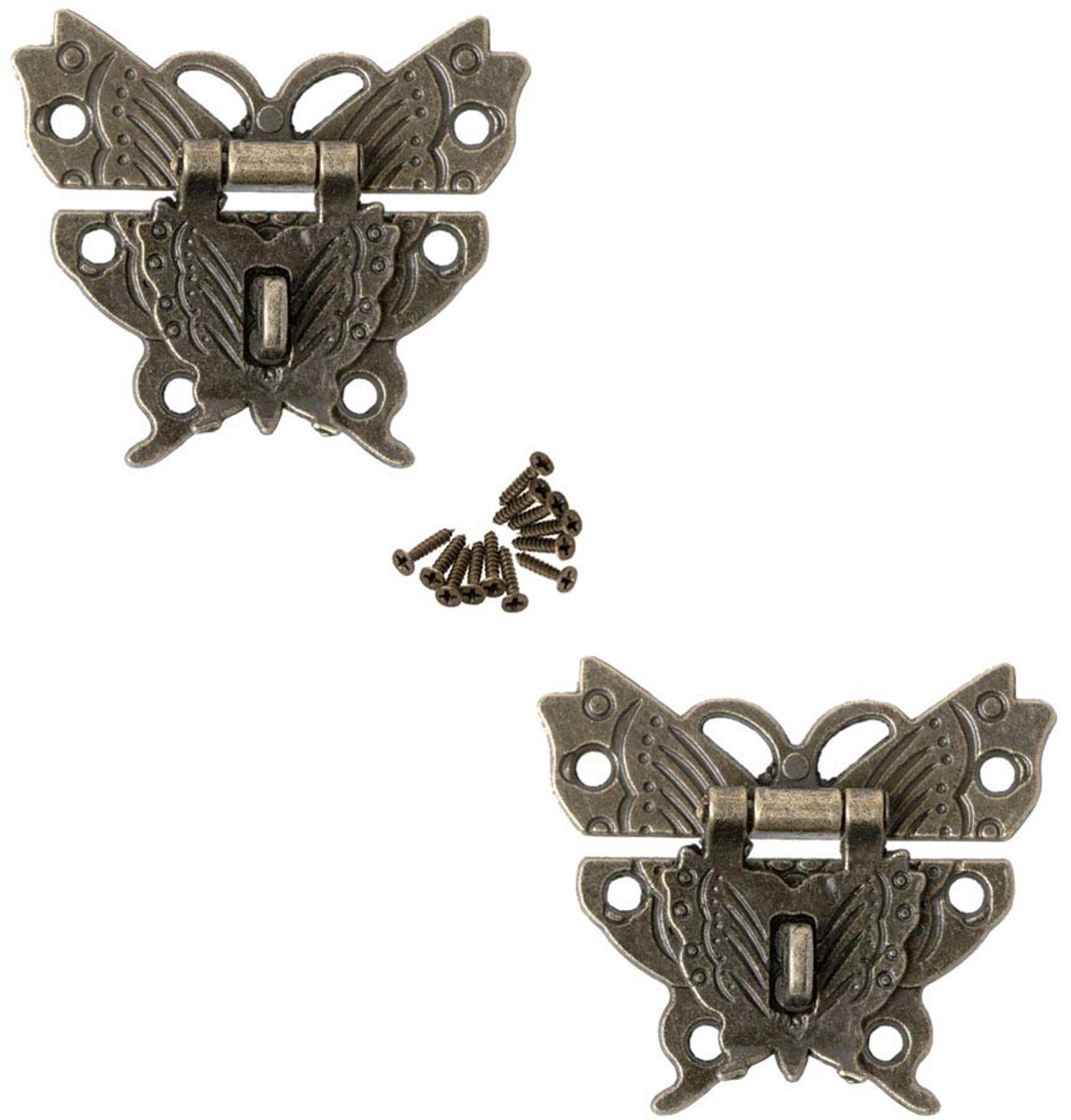Dailygoods - Antieke Stijl Sloten - Vintage Vlindergesp Klink Lock voor Decoratie